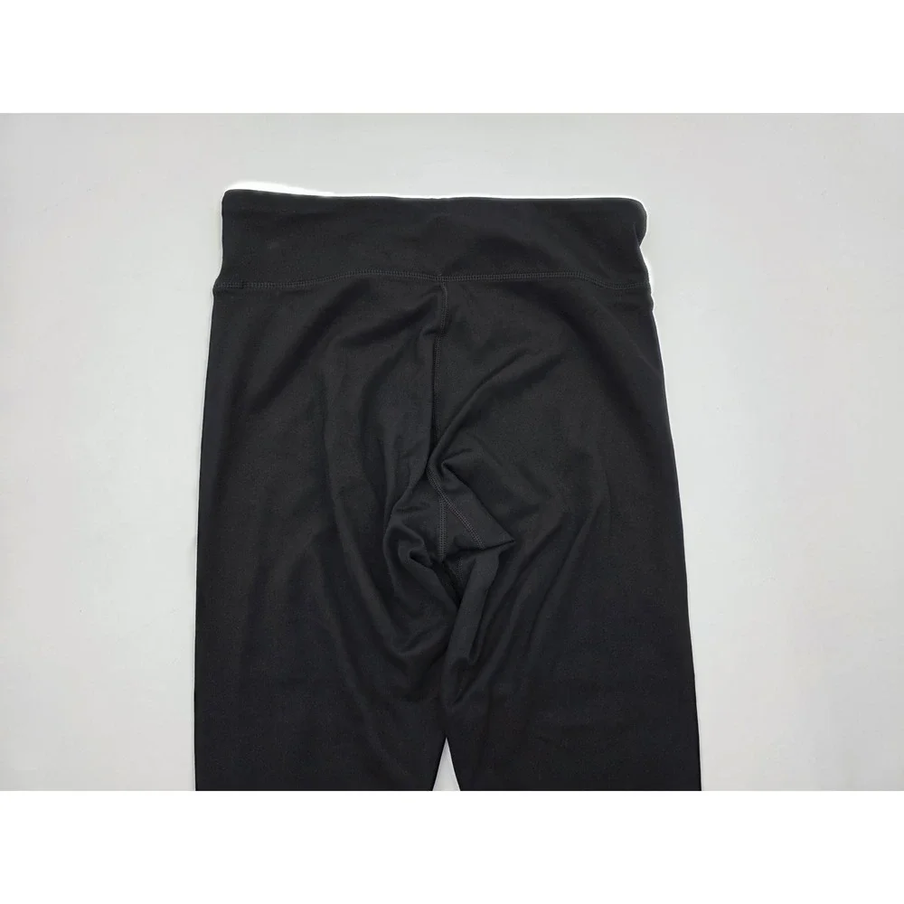 Reebok Kids Black Athletic Leggings Capri Logo Print Size 14 16‎ XL TG